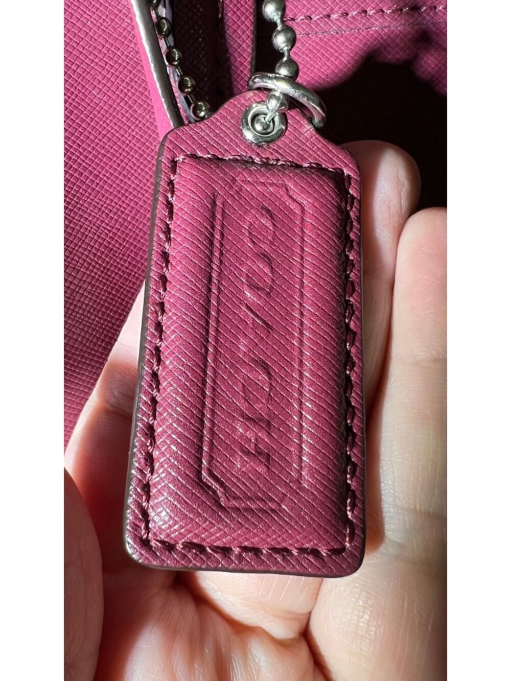 DAMAGED! Coach Peyton Leather Nancy Satchel Bag In Merlot E1492-F31403 - Picture 5 of 16